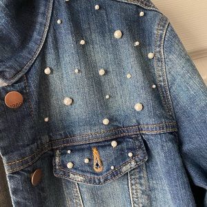 BRIDAL JEAN JACKET WITH PEARLS